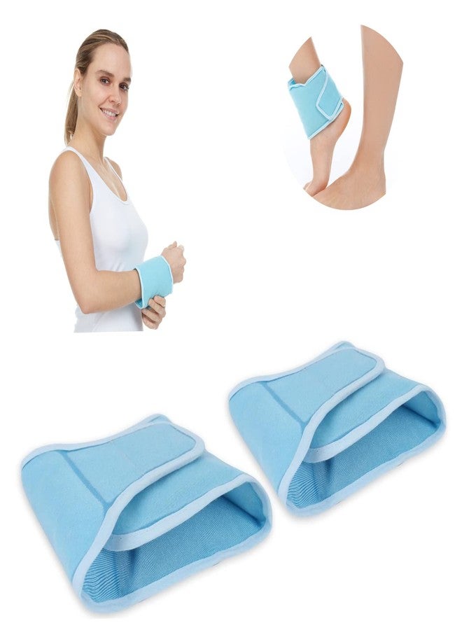 FOMI Hot Cold Wrist and Ankle Ice Wrap | 360 Degree Coverage | Soft Gel Pack for Sports Injuries, Swelling, Bruises, Arthritis, Tendonitis Pain Relief | Compression Sleeve with Strap Fastener - Image 1